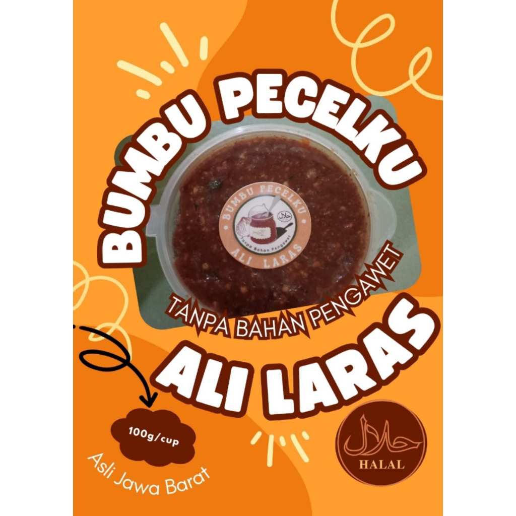 

Ali Laras Bumbu pecel tanpa bahan pengawet kemasan 100gr