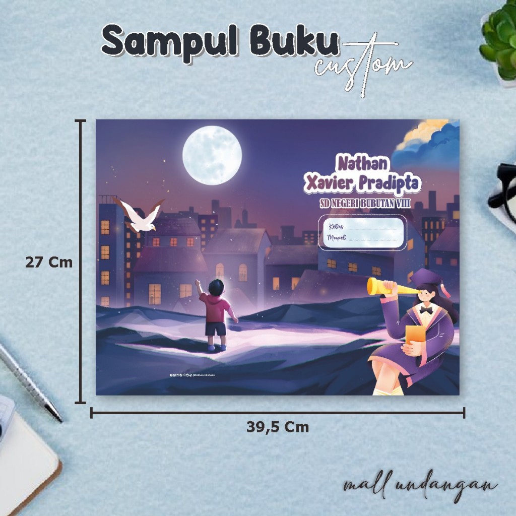 

[6 PCS] SAMPUL BUKU TULIS BEWARNA - SAMPUL BUKU CUSTOM NAMA