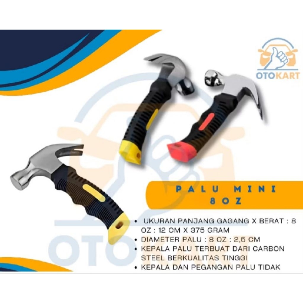 TERBARU....Palu Kambing Mini / Palu Tukang / Palu Mini / Mini Claw Hammer 8OZ / Alat Perkakas Palu M