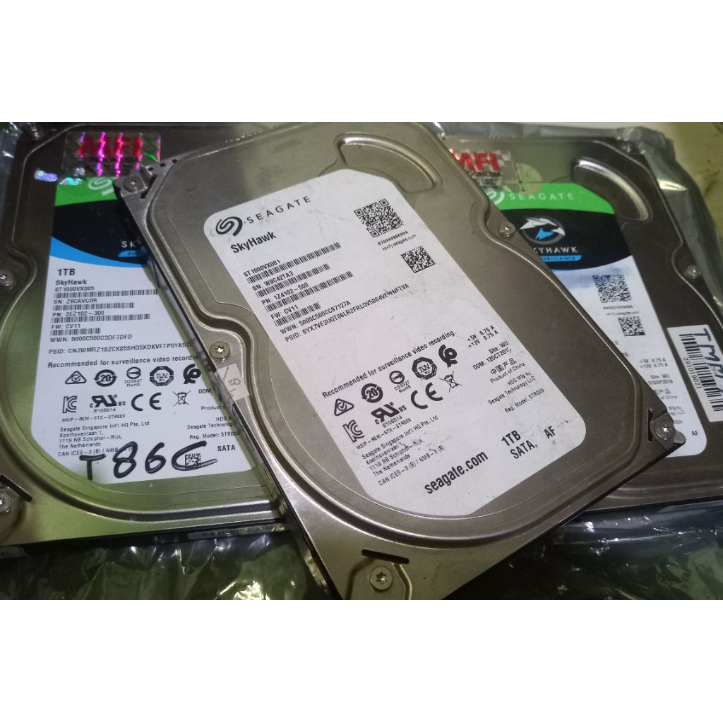 hdd/harddisk seagate skyhawk/barracuda/pipeline 6tb 4tb 3tb 2tb 1tb ori MFI/NON second/preloved