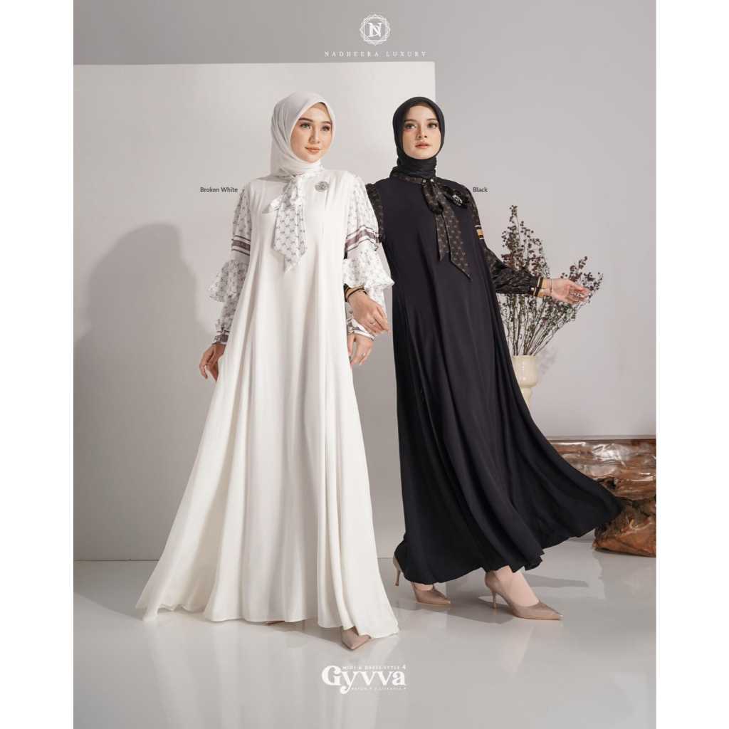 Gamis Nadheera Luxury Original Terbaru Bahan Rayon Premium
