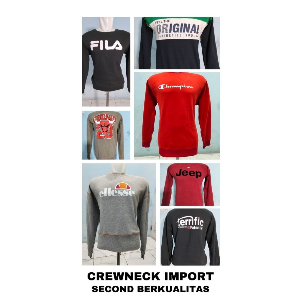 Kaos,sweater,Krewneck(second),import,branded.
