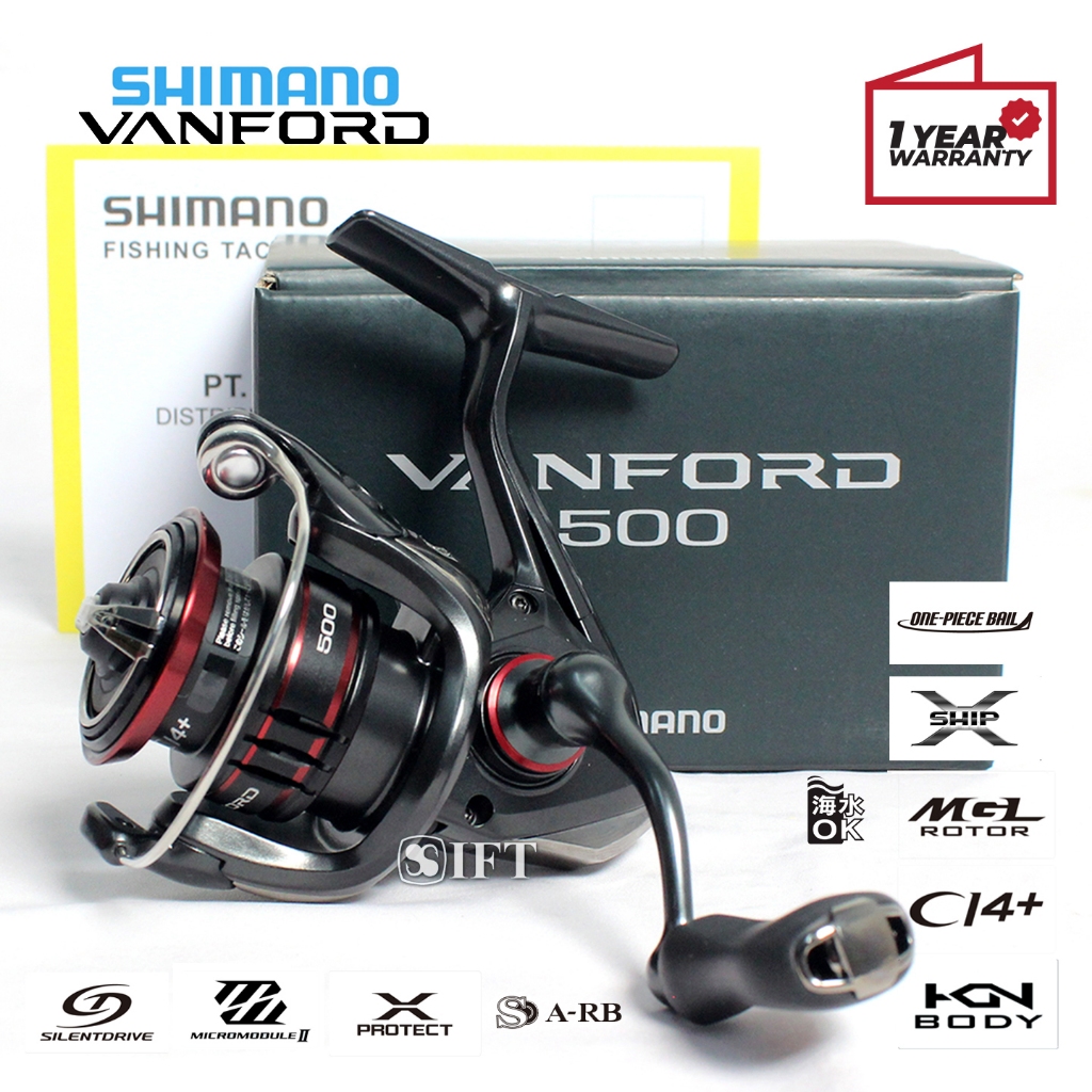 Reel Shimano VANFORD Power Handle | CI4+ MGL 500 1000 2000 C3000 4000 5000 | Resmi IFT