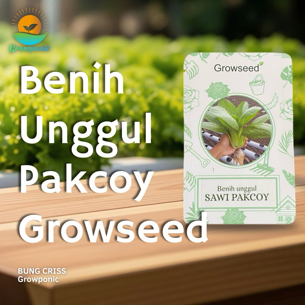 Benih Bibit Pakcoy 1 Gram Growseed - Sawi Unggul Pokcoy Phakcoy Bokcoy Daging Sawi Sendok Hidroponik