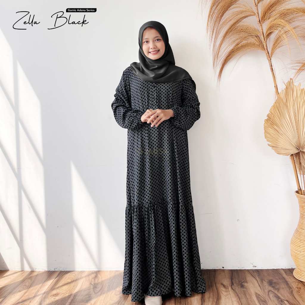 HOT Gamis Dewasa Motif Adena Series By Gamisa.Id - Bahan Rayon Viscose Gamis Adem Nyaman Bisa COD