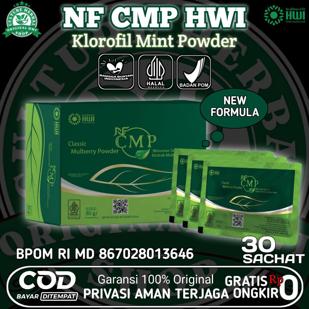 CMP HWI ORIGINAL (NF CMP) Herbal untuk atasi kolestrol asam urat diabetes Dll