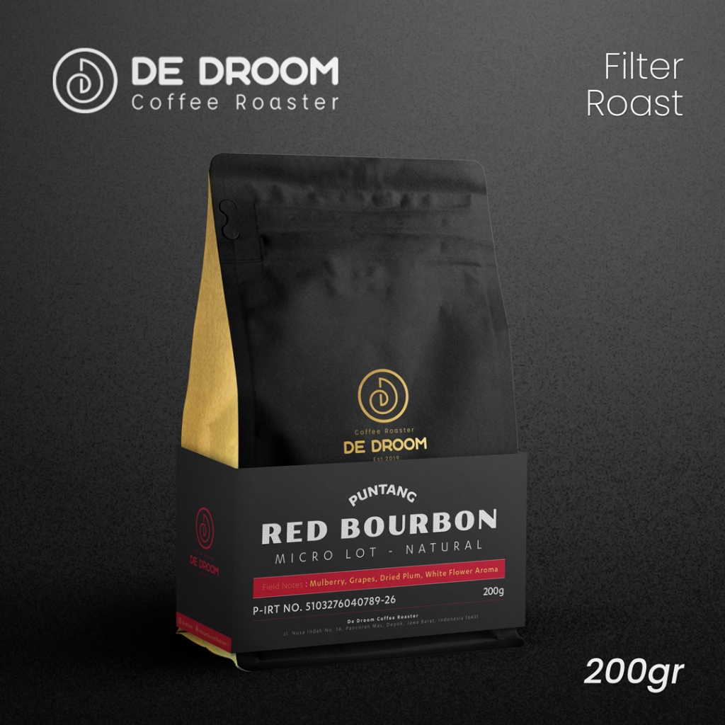 

De Droom - Arabica Puntang Micro Lot Red Bourbon Classic Natural - Biji Kopi Filter Manual Brew