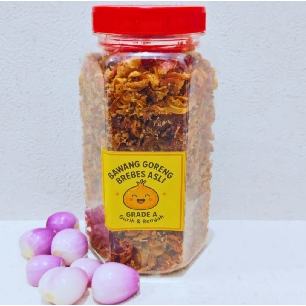

Bawang Goreng Asli Brebes Grade A 150 grm Kemasan Toples