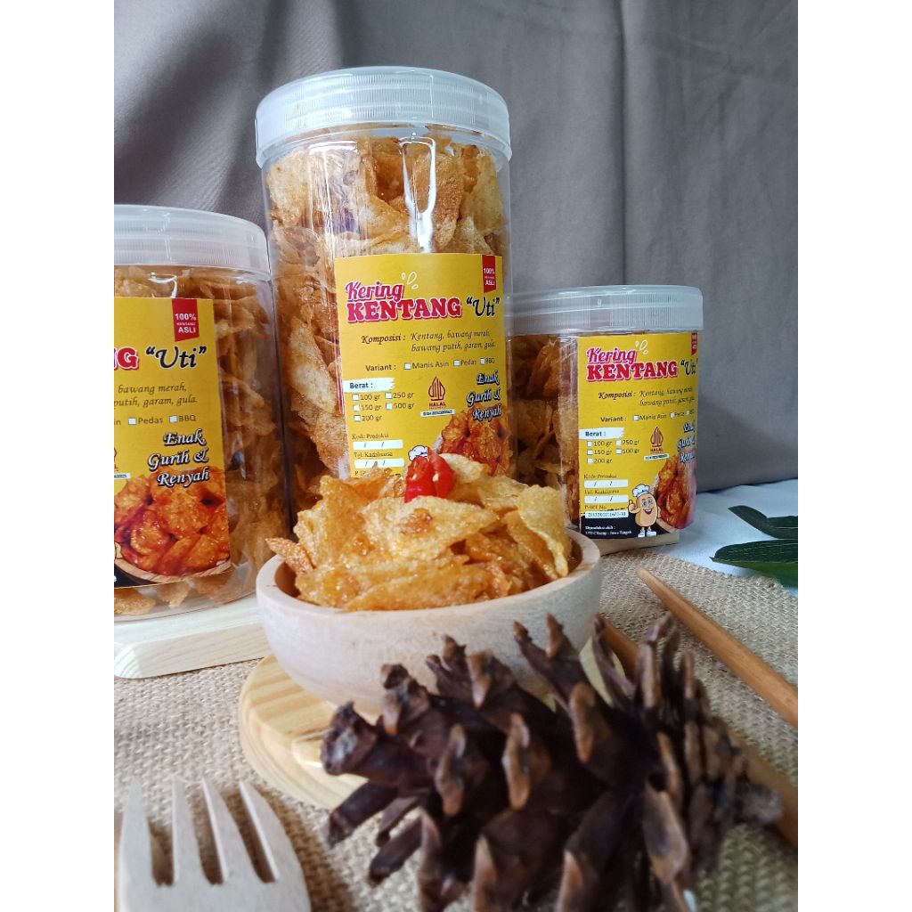 

Kering Kentang Uti kemasan M 800 ML