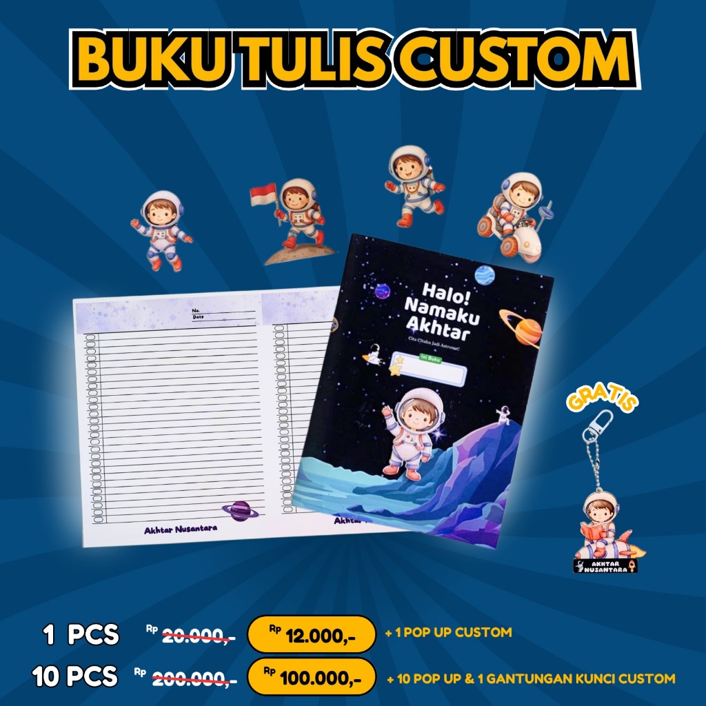 

Buku Tulis Sekolah Custom Foto dan Nama by Photostory