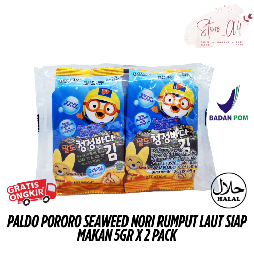 

Paldo Pororo Seaweed Nori Rumput Laut Siap Makan 5gr x 2 Pack