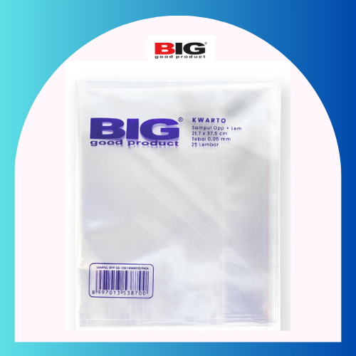 

Sampul Plastik BIG OPP Lem Kwarto 0.05mm – Isi 25 Lembar – Extra Tebal & Transparan