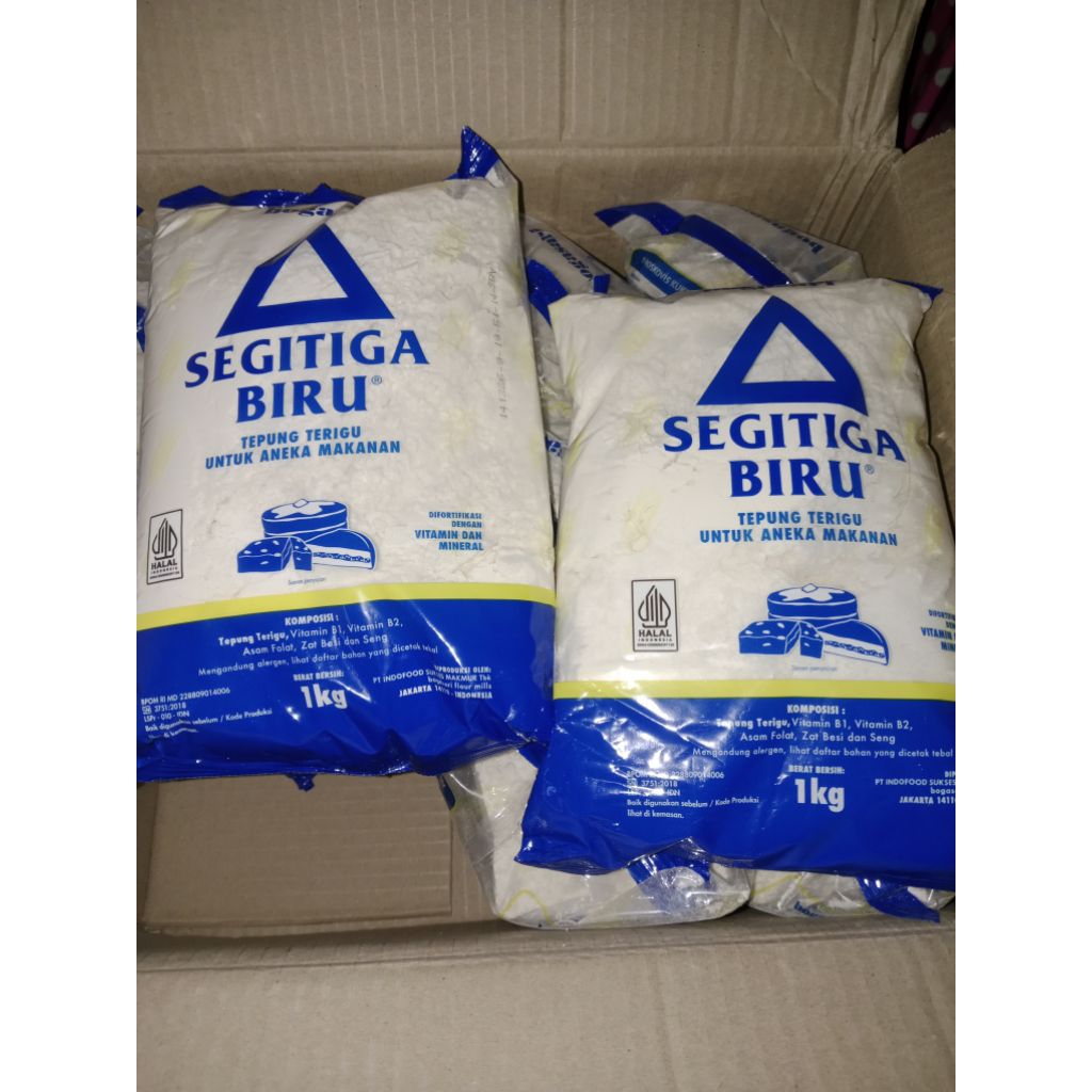 

Tepung terigu segitiga biru bogasari 1kg