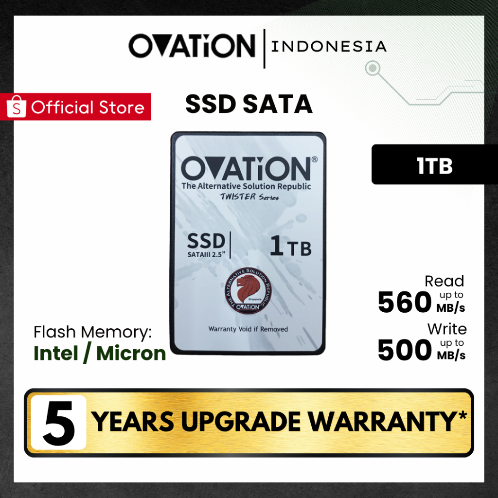 OVATION SSD 1TB 2.5" SATA 3 Internal SSD SATA III Garansi 5 Tahun
