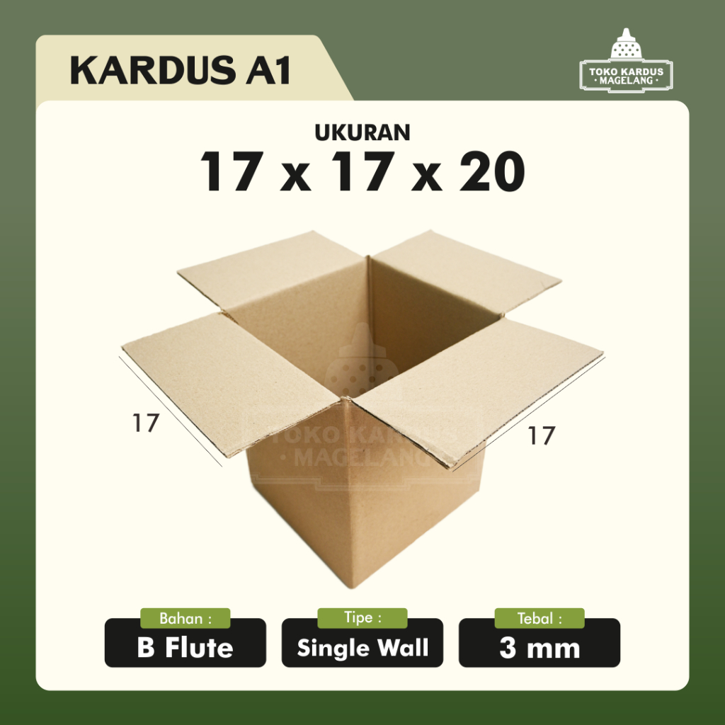 

Kardus karton uk. 17 x 17 x 20 cm...box kotak Souvenir -dll