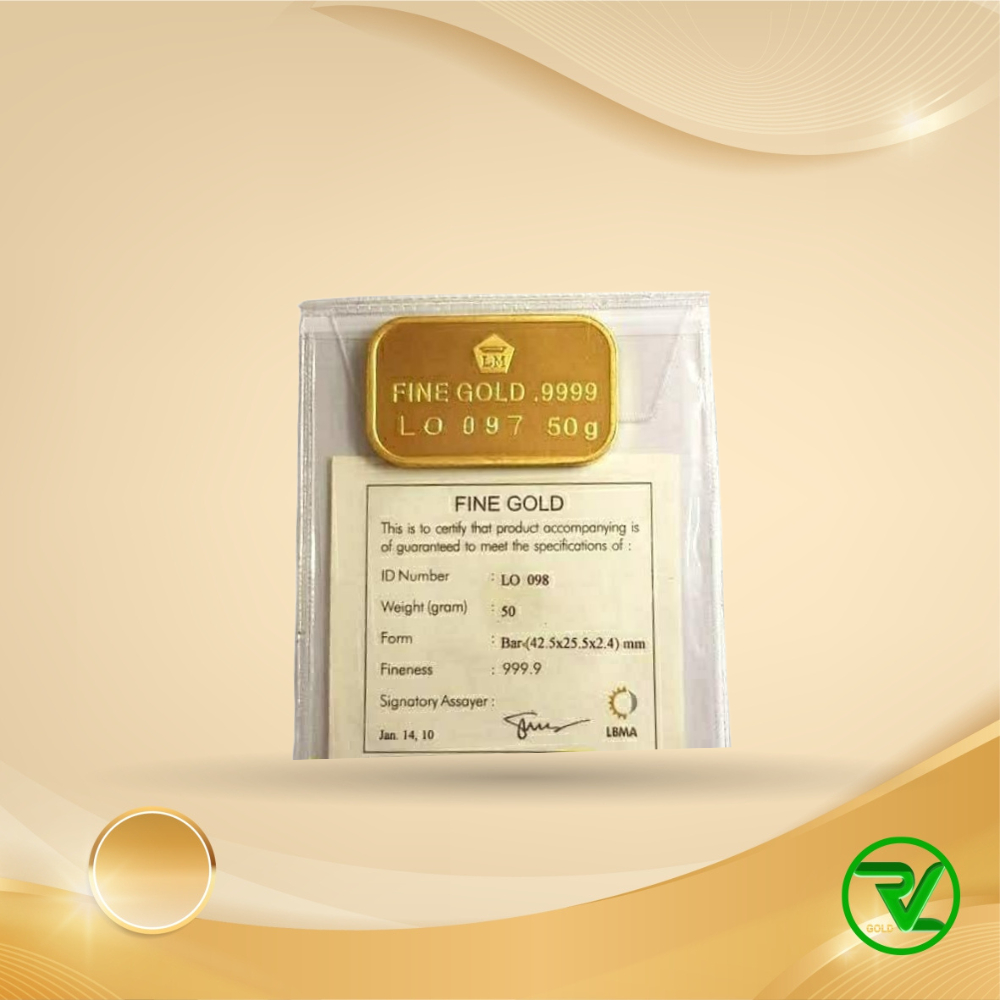 Rvl Gold Logam Mulia Antam (Lm) 50 Gr Retro Tidur