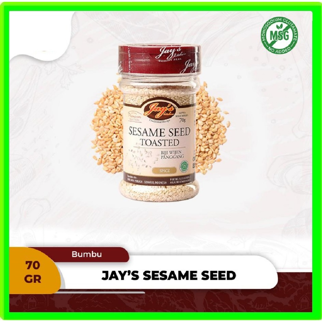 

Jay's Kitchen Sesame Seed Toasted Spice Jay Kitchen Biji Wijen Panggang 70 gr