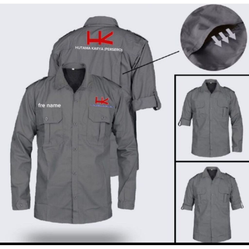 Kemeja PT HUTAMA KARYA PERSERO bordir Seragam pt hutama karya persero