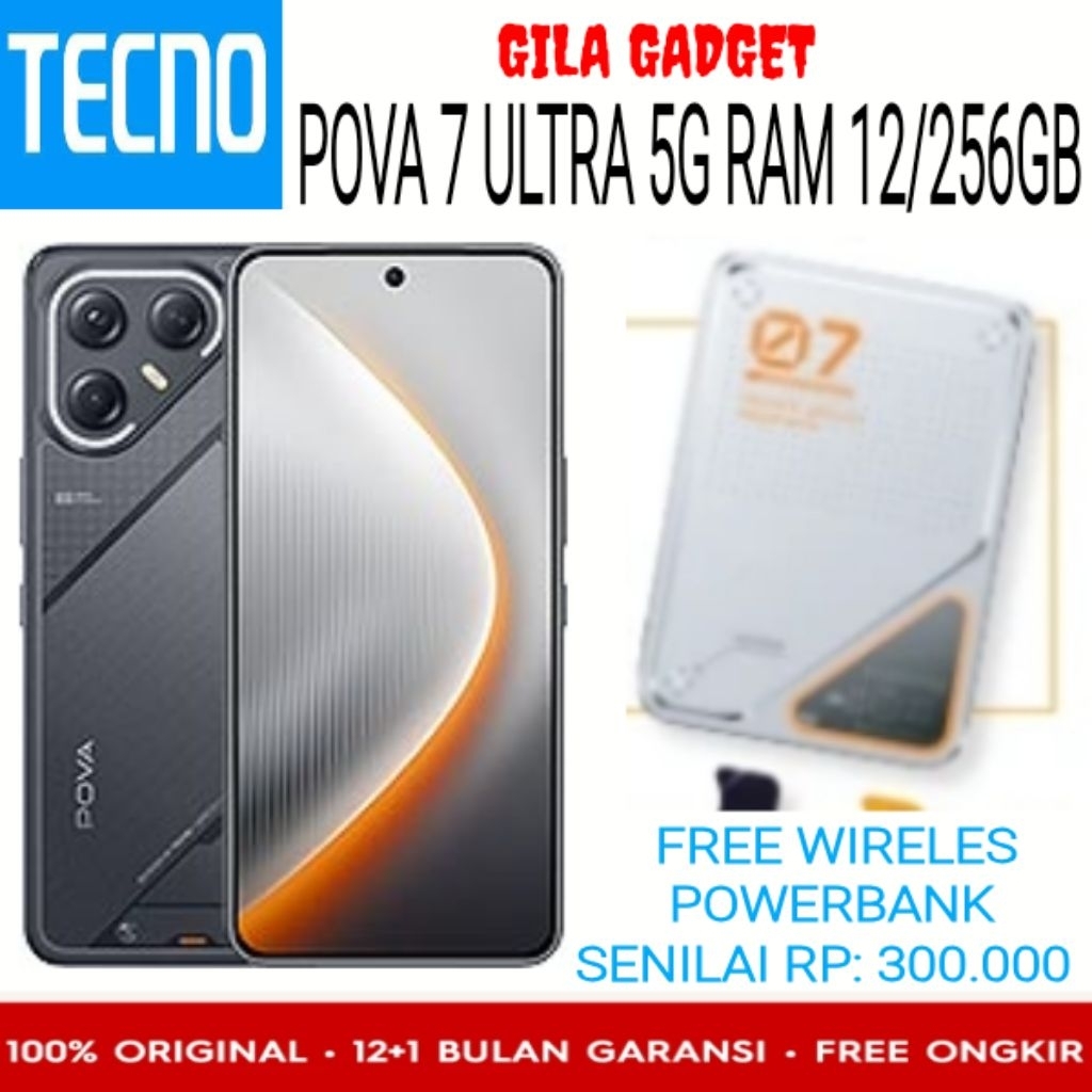 TECNO POVA 7 ULTRA 5G RAM 12/256GB GARANSI RESMI