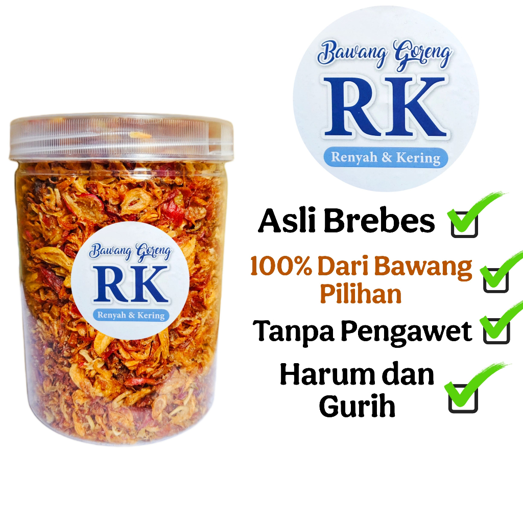

BAWANG GORENG BREBES KEMASAN PREMIUM TOPLES 250g