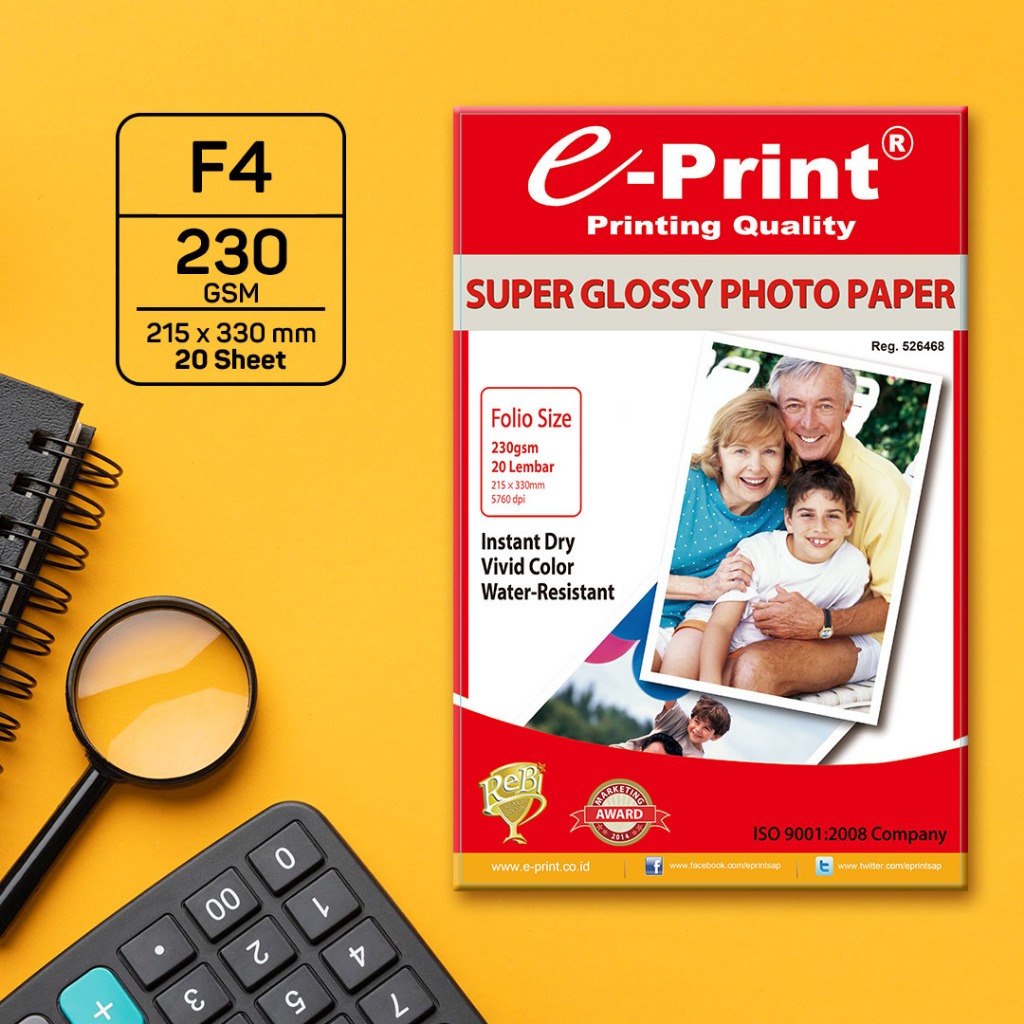 

Kertas Foto e-Print Super Glossy Folio F4 230 gsm