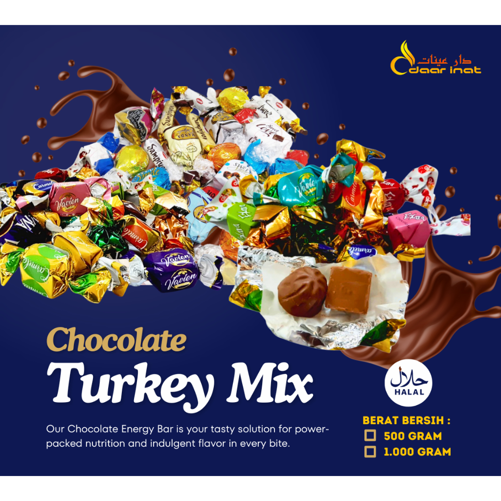 

Coklat Mix Arab Cokelat Premium Oleh Oleh Haji Umroh Ukuran 500 GRAM I 1 KG