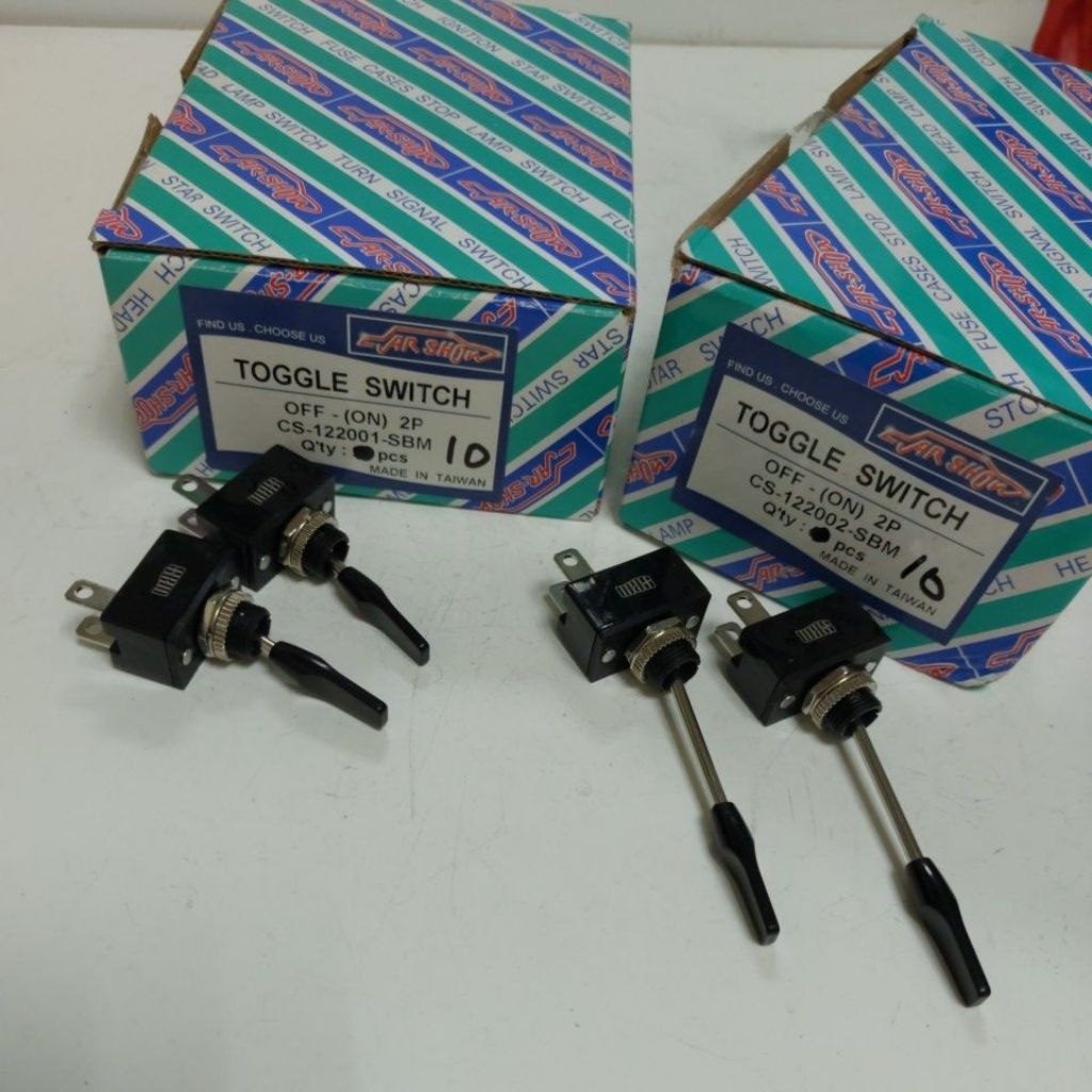 TOGGLE SWITCH KLAKSON UNIVERSAL MOBIL MOTOR OF-(ON) PANJANG DAN PENDEK CARSHOW