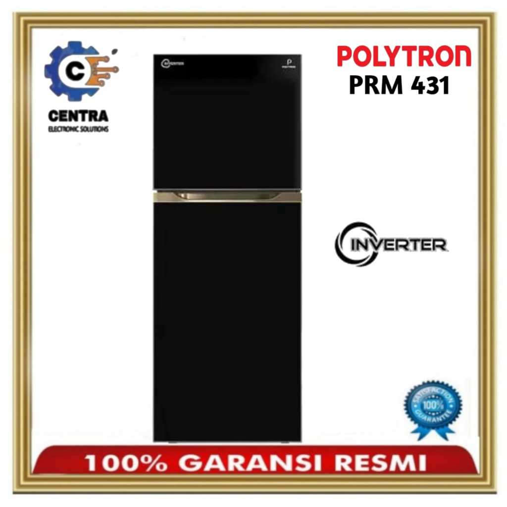 Kulkas Polytron 2 Pintu Belleza Big Liter Inverter 300 Liter - PRM 431X