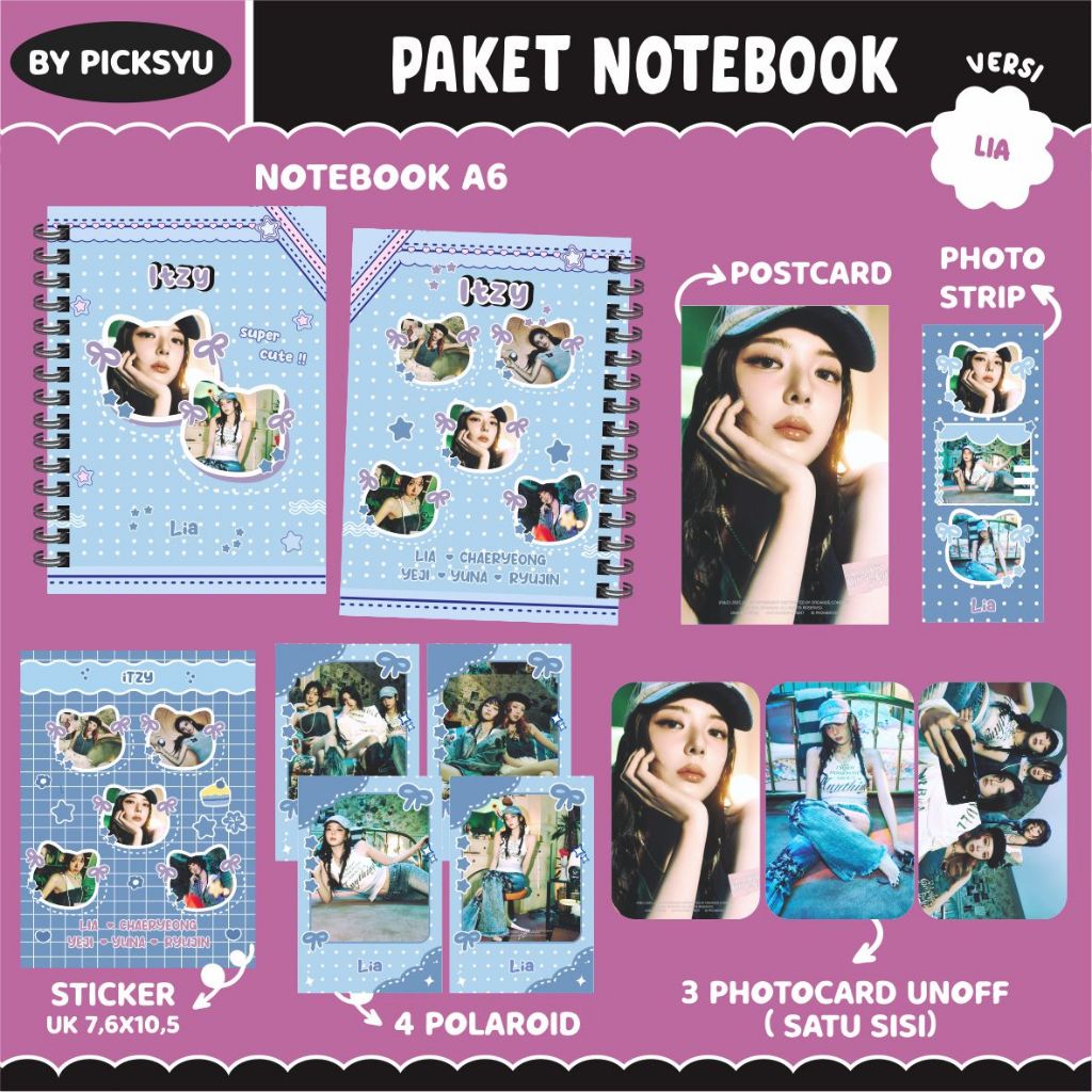 

[PACKING BOX] PAKET RINGNOTE ITZY / PAKET NOTEBOOK ITZY II HAMPERS KPOP II FANKIT ITZY