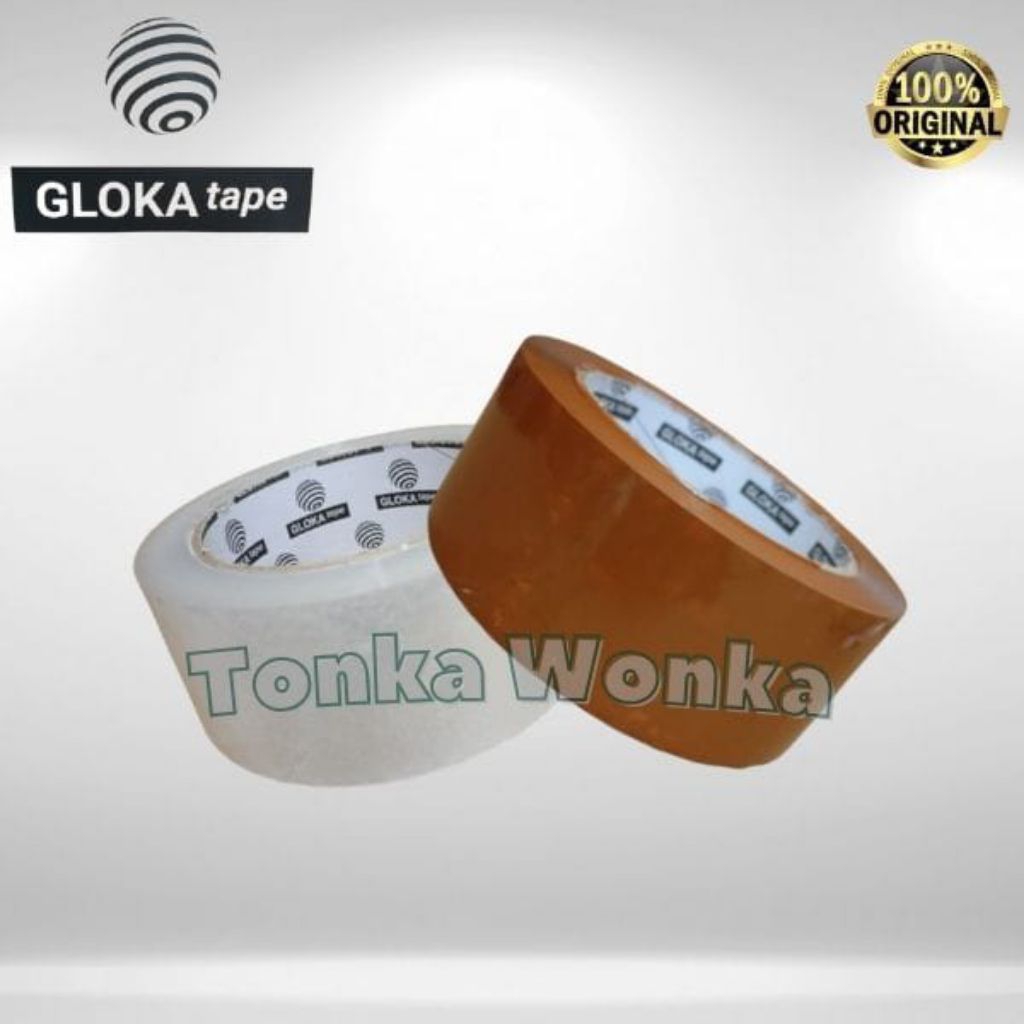 

Lakban OPP Coklat Bening 45mm 100yard 150yard Berkualitas Termurah Gloka Tape
