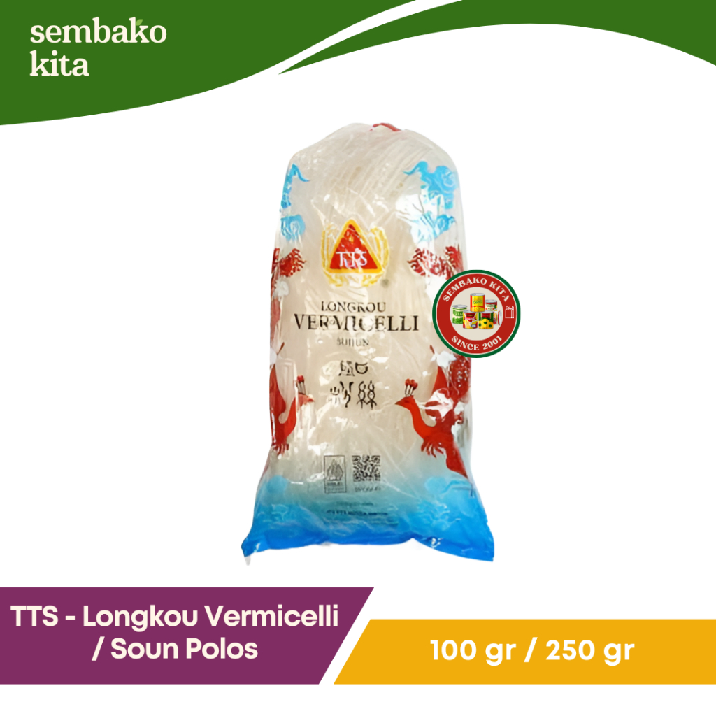 

TTS Longkou Vermicelli / Soun Polos / Glass Noodle - 100 gr / 250gr