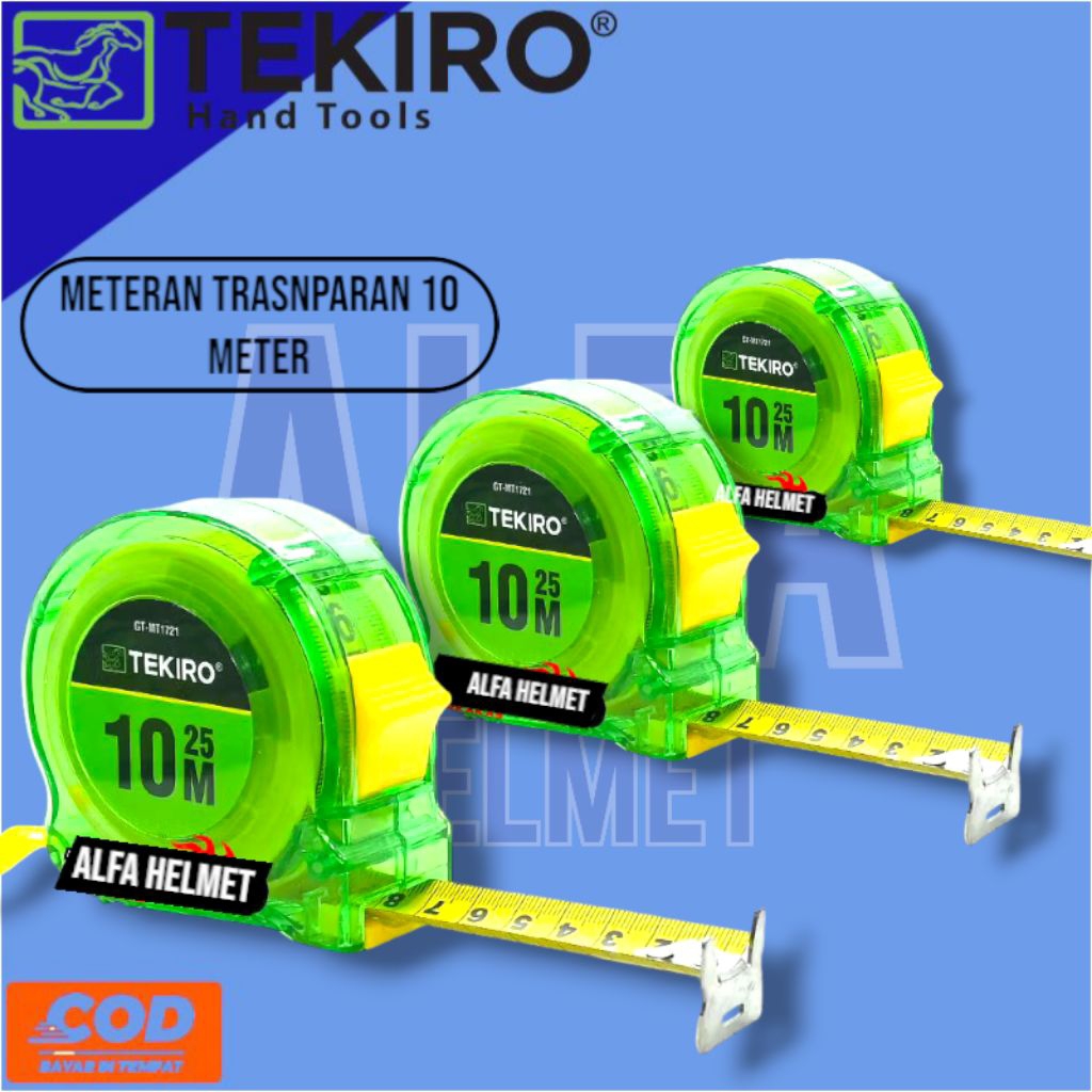 Meteran Tekiro / Meteran Transparan Tekiro 10 Meter | MURAHH