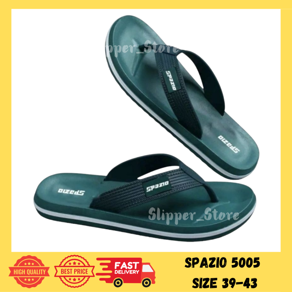 Sandal jepit pria spazio karet PVC santai model Classic sendal pria kekinian Terlaris