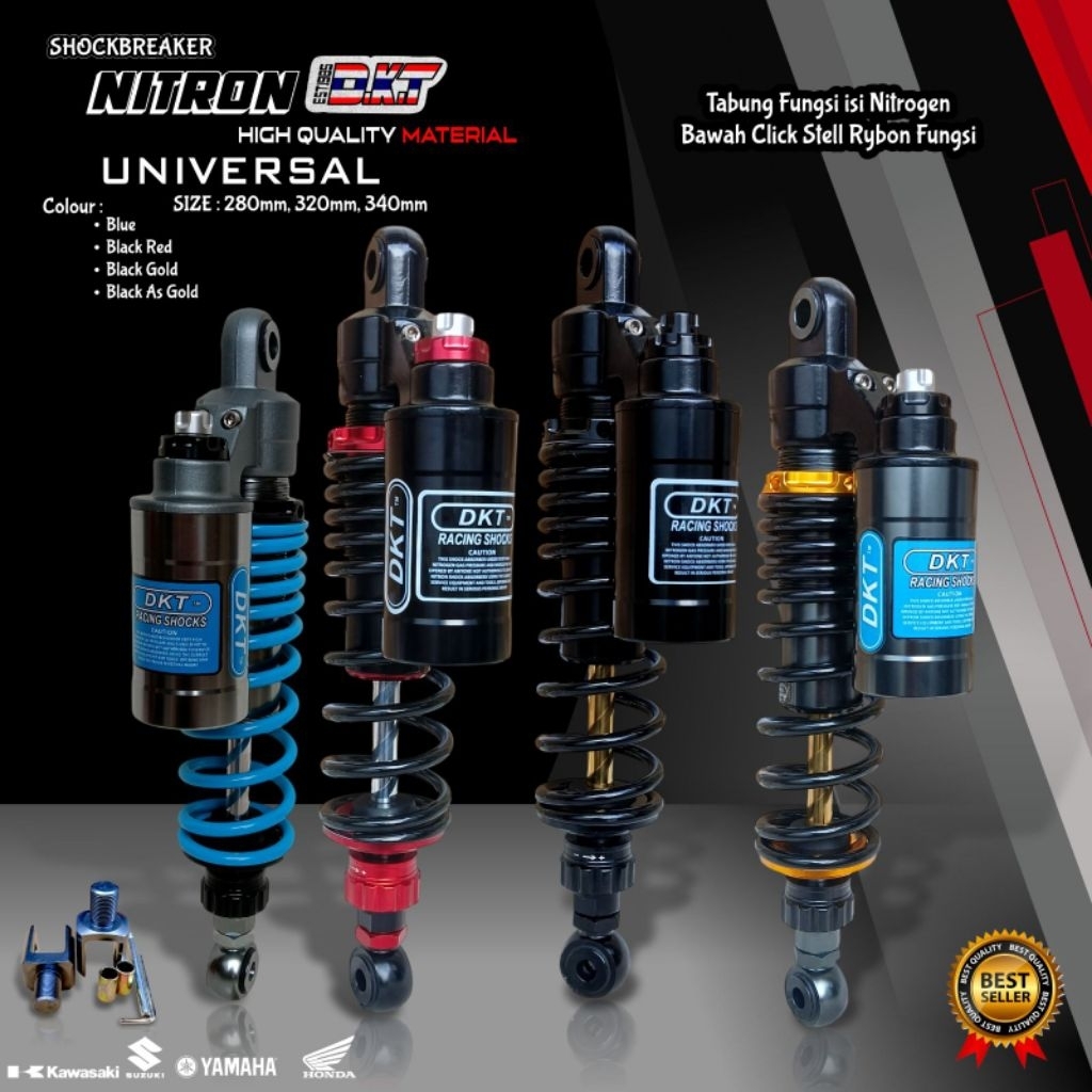 Shock Tabung atas NUi racing Original GP Nitron DKT -NTR R3 single Klik uk 280,320,340