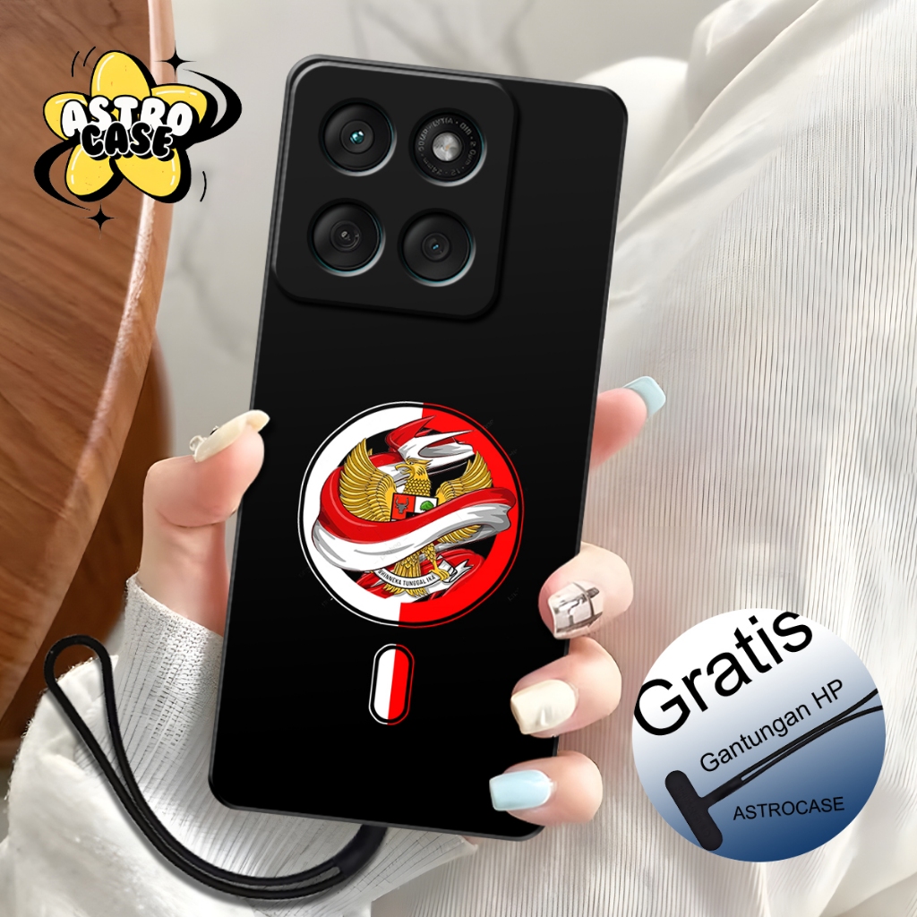 Softcase Motorola Edge 60 Fusion 2025 Free Tali hp gantungan hp Softcase Motif Indo Moto Edge 60 - C