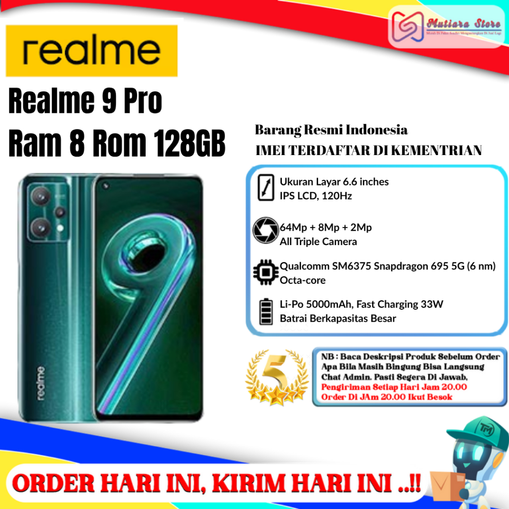 Realme 9 Pro 5G Ram 8 Rom 128GB