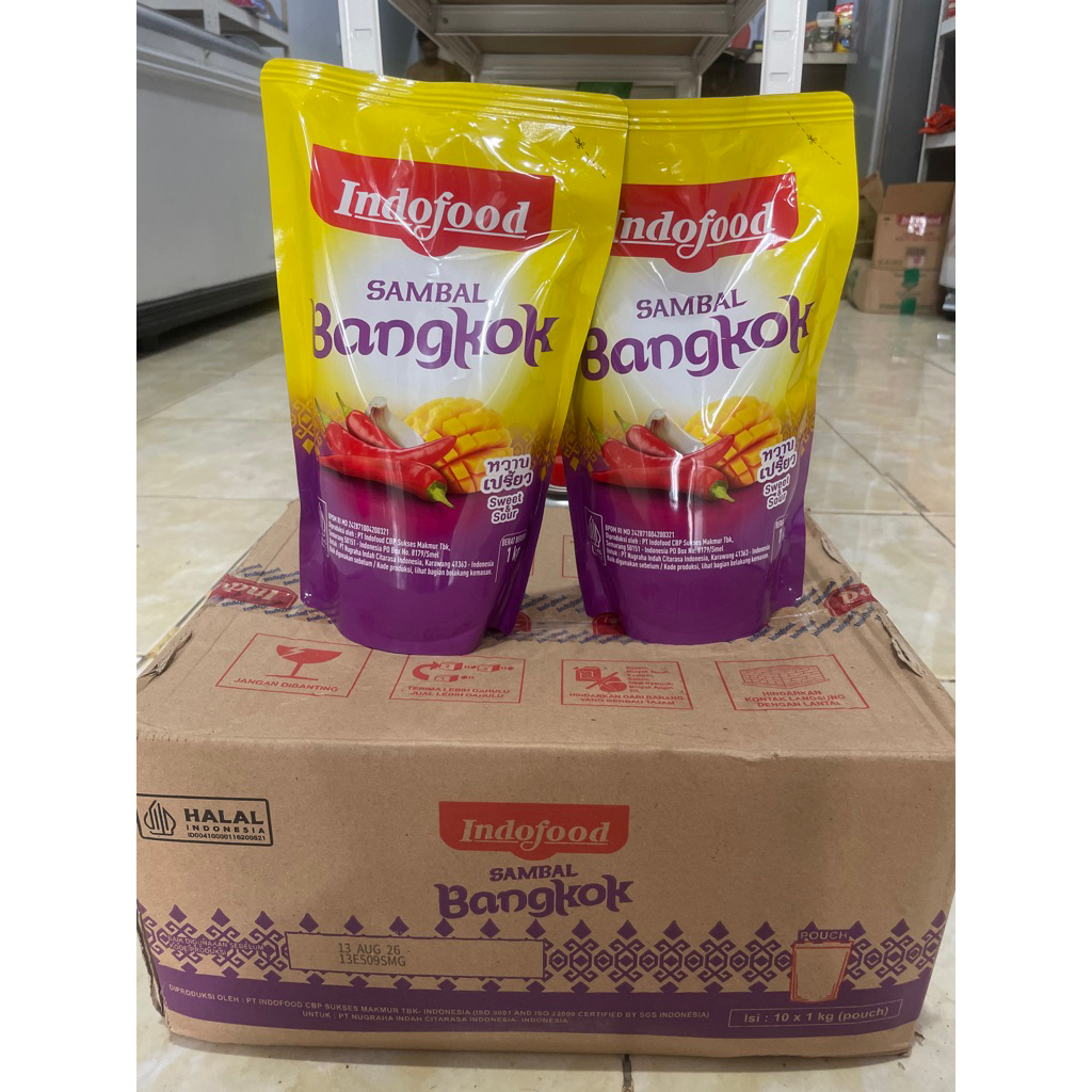 

1 Dus Indofood Sambal bangkok 1kg - 1 dus isi 10 bungkus @10kg