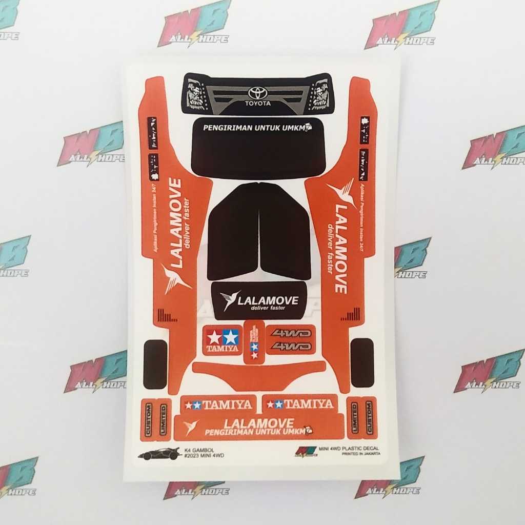 Stiker K4 Gambol - Lalamove - Body Orange - Vinnyl Lam. Glossy