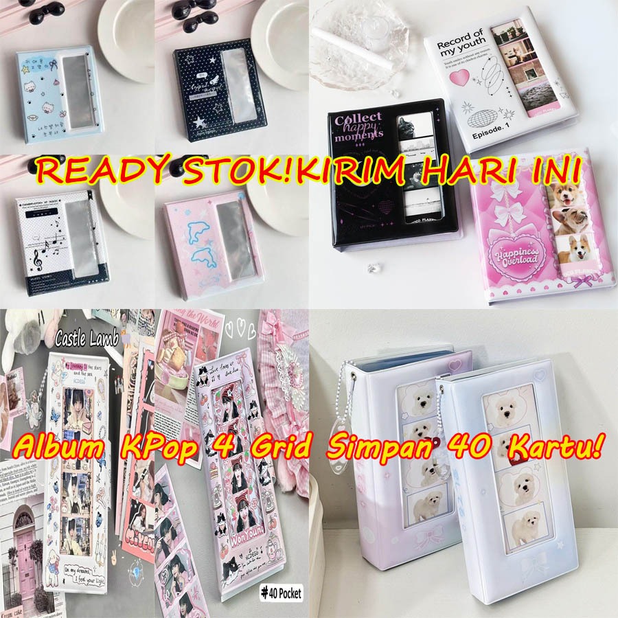 

⭕READY STOK❗❗Album KPop 4 Grid Simpan 40 Kartu! - Binder PP Anti Bengkok - Hadiah Ultah Eksklusif buat ONCE/BLINK