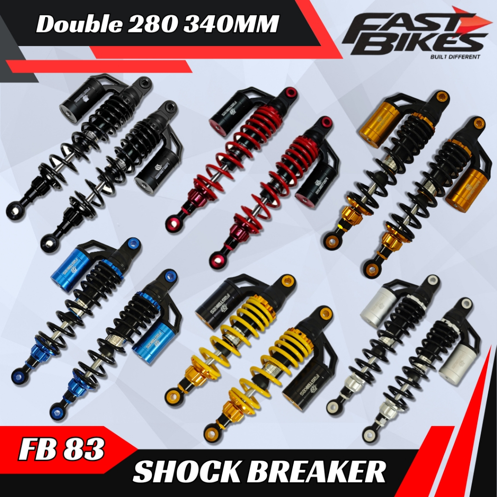 SHOCK SHOCKBREAKER MATIC BEBEK FASTBIKES FULL CNC TABUNG ATAS  BLACK UNIVERSAL