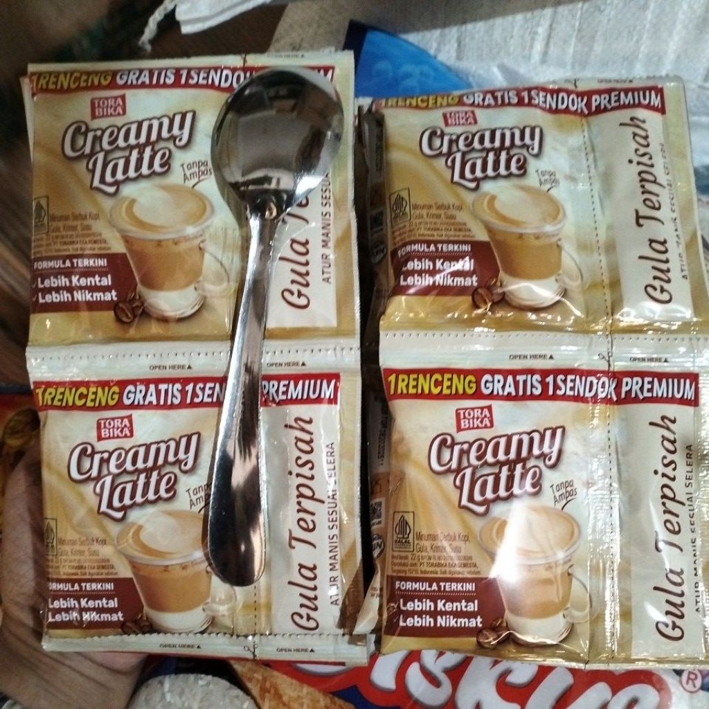 

Tora bika creamy latte renteng isi 10 saset