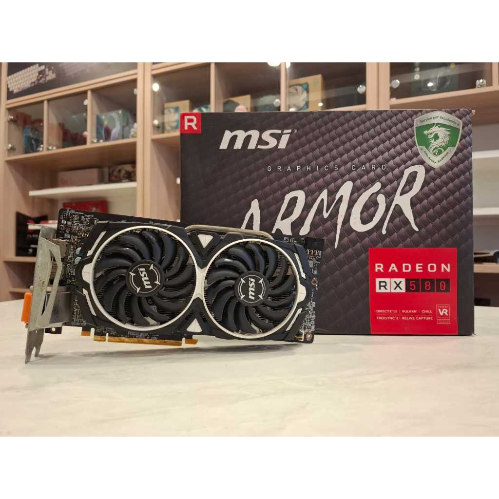 MSI Radeon RX 580 ARMOR 8G OC - VGA CARD AMD RX580 8GB GDDR5 | 2ND SECOND