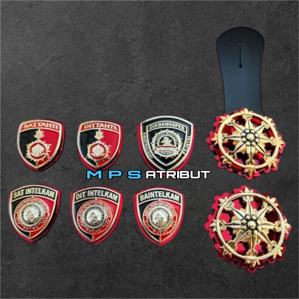 BRIVET KUNINGAN POLRI EXCLUSIVE PIN SAKU INTEL POLRI / PIN BAINTELKAM / PIN DIT INTELKAM / PIN SAT I