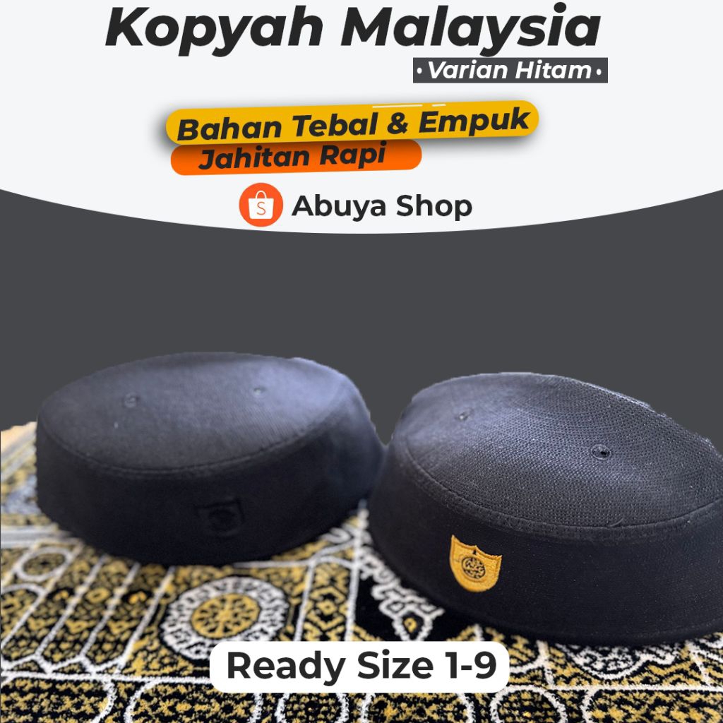 Peci Kopyah Songkok Kopyah Malaysia Hitam Dewasa Anak