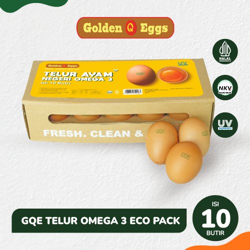 

GQE TELUR OMEGA 3 ECO PACK ISI 10