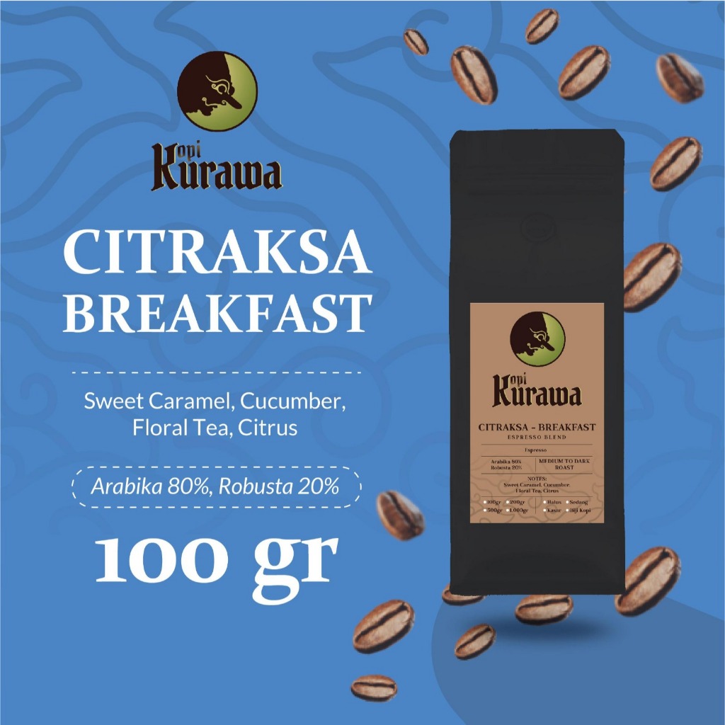 

Kopi Espresso House Blend Breakfast Coffee Roast Beans Biji Bubuk 100g