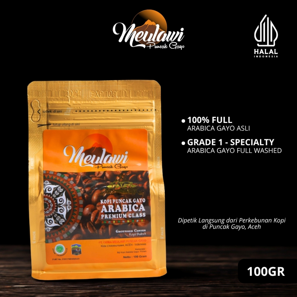 

MEULAWI - KOPI ARABIKA GAYO PILIHAN GRADE PREMIUM - SEMI WASHED - 100GR