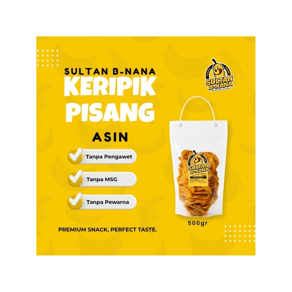 

Keripik Pisang Renyah Sultan B-Nana | Snack Manis & Asin Harga Hemat