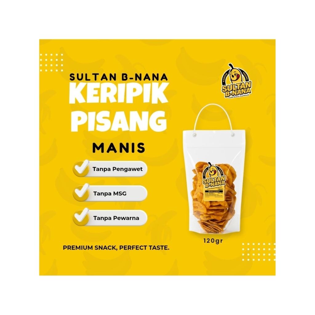 

Keripik Pisang Renyah Sultan B-Nana | Snack Manis & Asin Harga Hemat 120g