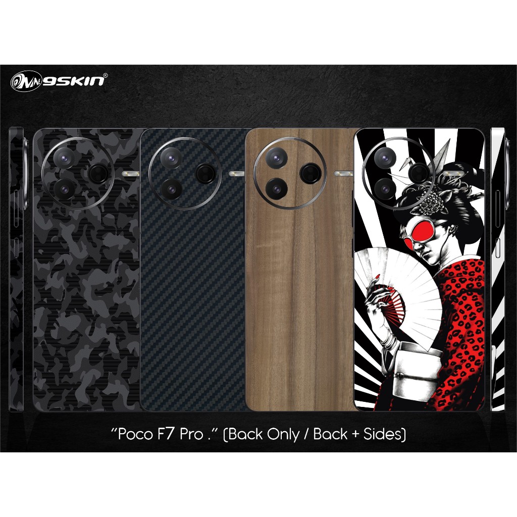 9skin Poco F7 Pro Poco F 7 Pro Back Case Skin Custom Carbon Leather Special Texture